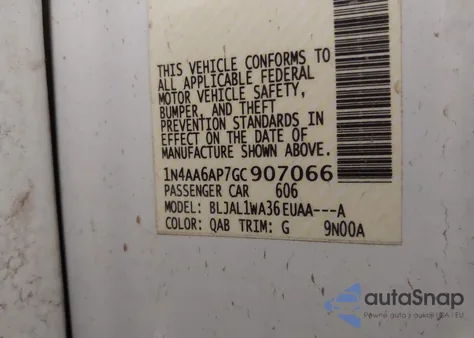 2016 Nissan Maxima 3.5 Sr from USA, damaged, VIN 1N4AA6AP7GC907066